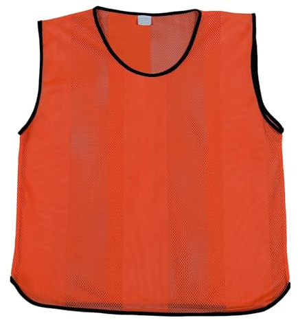 Sterling Sports Trainings-Lätzchen für Erwachsene, schnell trocknend, für Fußball, Rugby, Basketball und Cricket, ideal für Team-Trainingsweste, Orange, Junior, 10 Stück