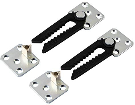 Gedotec Möbelverbinder Polster-Möbel Couch-Verbinder - TYP DA | Halterung zum Einhängen | Metall verzinkt | Rastverbindung für Betten - Tische uvm. | 2 Stück - Sofa-Verbinder Befestigung