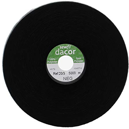 Sewfil dacor 20/3 Ne - Sömtråd 100% polyester 5000 meter Svart