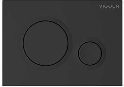 VIGOUR Betätigungsplatte | Modell DON | für 2-Mengen-Spültechnik (matt-schwarz)