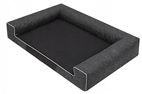 millybo Victoria ÖKOLEINEN Hundematratze, Hundebett für Kleine, Mittlere, Große Hunde - Robustes, wasserdichtes Hundekissen, Outdoor & waschbar Hundematte - 100x66x17cm Schwarz