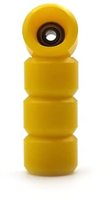 SPITBOARDS Dedo Pro Wheels con rodamientos de bolas auténticos, calidad profesional CNC poliuretano, forma de ruedas de calle, color amarillo