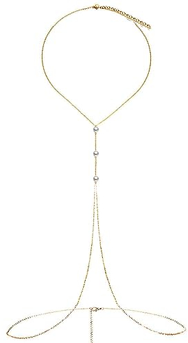 Fashion körperketten für frauen sexy boho BH truhe kette sand bikini festival körperkette damen körperschmuck hüftkette (Stil-4)