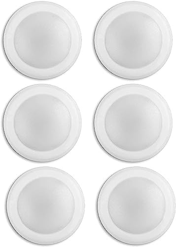 Lunabode LED 7.5 Inch Flush Mount Ceiling Light Fixture (6 Pack) - 16.5W, 1500Lm, 120V, 6000K Modern Kitchen Recessed Ceiling Lamp | Wet Location Dimmable LED Light | ETL, 4/6 J-Box