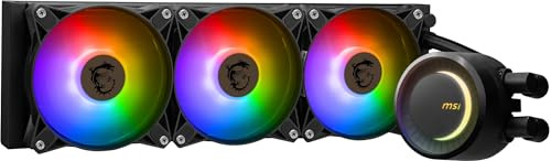 MSI FN1964 MAG CORELIQUID E360 Enfriador de agua [compatible con LGA1700/AM5] radiador de 360 mm, logotipo de rotación de 270 grados, FDB silencioso con ventilador ARGB