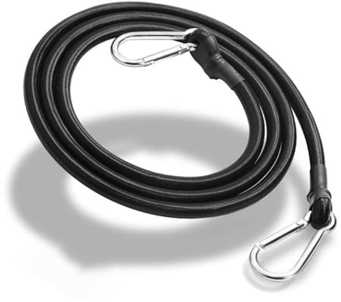 Heavy Duty Bungee Cords with Hooks 1m Elastic with Hooks Black Bungee Cords for Binding Transport Bicycle Loading