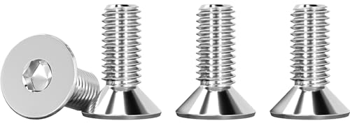 Drenky Tornillos Avellanados con Hexágono Interior, M5 X 12 mm Tornillo Avellanado Acero Inoxidable A2 V2A Tornillos de Cabeza Avellanada Norma DIN 7991 / ISO 10642, Rosca Completa, 25 Piezas