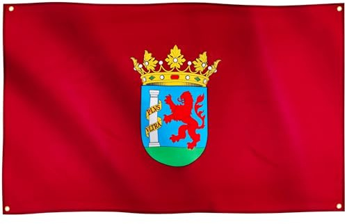 Runesol Badajoz flagga, 91x152cm, 3ft x 5ft, 4 ringar, ögla i varje hörn, Spanska regionala flaggor, Extremadura Day, Badajoz Carnival, Premiumflaggor, Inomhus, Utomhus