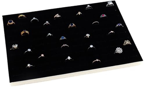 NUEAYMS Bandeja de anillos de dedo para accesorios, almohadillas de espuma, soporte para joyas, bandeja de espuma, organizador de anillos de almacenamiento, bandeja de almacenamiento de joyas