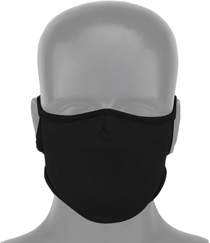 Peminkoo Airsoft Paintball-Schießmaske, atmungsaktiv, elastisch, weich, multifunktional, Outdoor, Militär, Kampf, Jagd, Reiten, Staubmasken (Black,L)
