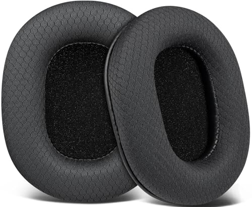SOULWIT Padiglioni Auricolari ricambio per ATH M50X M50XBT M50RD M40X M30X M20X MSR7 SX1 Monitor Cuffie, Cuscinetti con Tessuto a Rete Resistente, Schiuma ad Alta Densità