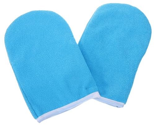 FRCOLOR Paraffinwachshandschuhe Handüberzüge Wachs Spa Handschuhe Mit Klettband Leicht Wiederverwendbar Blau Mit Weißem Rand Für Spa Handpflege