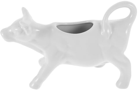 SHOWERORO Jarra De Leche Forma De Animal Cerámica Hervidor Dispensador Jarabe Jarra Espumadora
