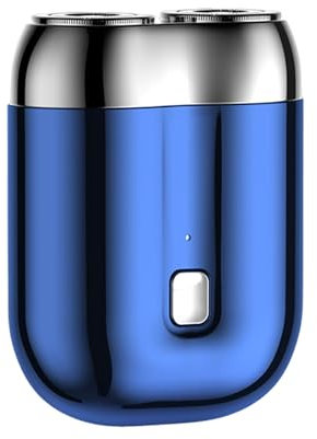 SUIOPPYUW Tragbarer Mini Elektrorasierer,USB Mini Rasierer für Männer,Tragbarer Elektrischer Taschenrasierer Magnetischer,Abnehmbarer,Wasserdichter Rasierer, Geeignet für die Arbeit auf Reisen,Blau