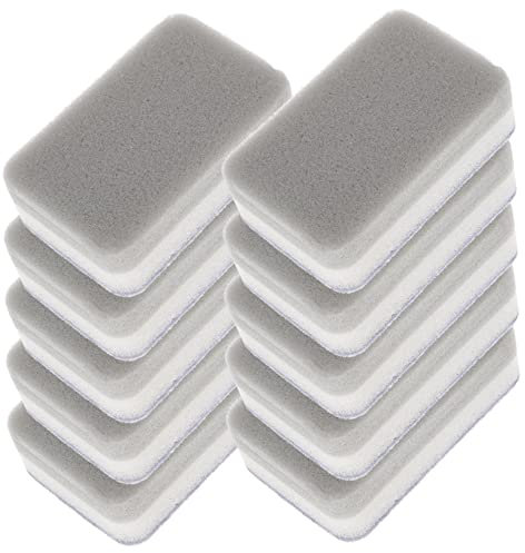 BEBEMOKO Estropajos de Fibras Naturales para Limpieza de Cocina y Hogar, Esponjas para Lavar Platos y Sartenes, 10 Unidades, Color Gris Resistente