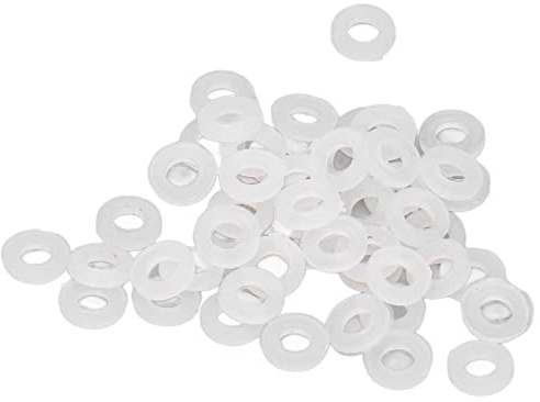 Kit de Arandelas de Nylon Negro M8, Arandelas Planas de Plástico y Goma para Tornillos, Grifos y Lavadoras. Resistentes al Desgaste, Ideales para Reparaciones del Hogar,