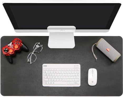 Mauspad Gaming XXL 80x30cm Groß Mousepad Wasserdichtes Stoffoberfläche & Anti-Rutschbasis Schreibtischunterlage für Gaming PC, Laptop, Computer, Schwarz
