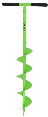 Tarière Manuelle diamètre 150mm - Poignée en caoutchouc - pour Creuser des Trous, Planter des Arbres et Installer des Clôtures