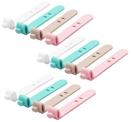 NUOBESTY 1 Set Organizer Silicone Avvolgicavi Per Auricolari E Usb Per Scrivania E Trasporto Colori Misti 12 Pezzi