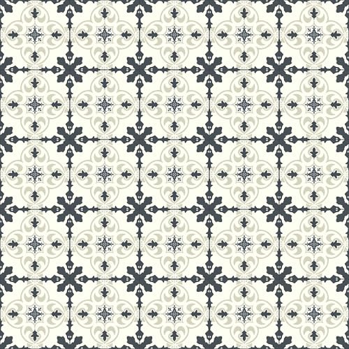 Vinyl Flooring Regal Tile Effect Easy DIY Elegant Vinyl Flooring Roll | Non-Slip Easy Clean Waterproof Lino Vinyl Floor | Kitchen Bathroom Hallway Flooring (Regal Tile, 2m x 4m)