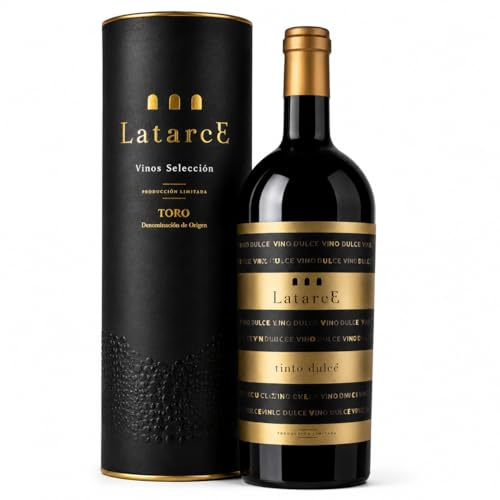 Latarce | Vino Tinto Dulce 100% Tempranillo | Botella 75 cl Estuche | Uvas Sobremaduras Alta Gama | Edición Limitada | Ideal para Postres y Chocolate