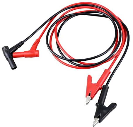 Puntas de medición de 1 m para multímetro, pinzas de cocodrilo con cable, cable conector banana a pinza de cocodrilo, cable multímetro de cobre puro, punta de prueba aislada para pruebas eléctricas