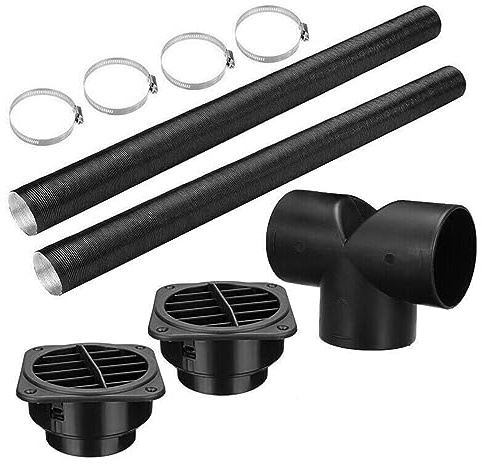 WUGMCNFBC Juego de Tubos de Escape para Calentador diésel, 75 mm, para ventilación de Aire Caliente de Coche, Kit de Tubos de ventilación para Calentador diésel (75 mm, Forma de T B)