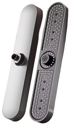 PEVAVFZMMY Soffione doccia da soffitto for pannello super grande 48 cm, 3 modalità di regolazione, set soffione ad alta pressione 19 pollici Soffione doccia(Grey Top Shower)