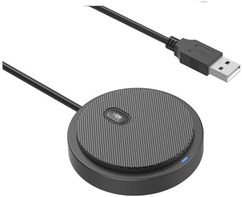 iplusmile Microfono a Condensatore USB senza Driver Nero per Computer | Treppiede Incluso, Filtro Anti Vento e Anti Pop, Struttura Plastica e Metallo, 1 Pezzo