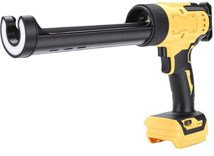 Fockety Sladdlös Fogpistol, Elektrisk Fogpistol med LED-ljus och 6 Justerbara Hastigheter, Borstlös Motor, Antiläckagesystem, för Fyllning Av Tätning Av Fönsterdörrsbadkarsrör