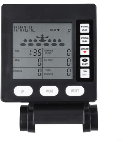 Vogatore contatore con display LCD, monitor di ricambio tachimetro per resistenza al vento vogatori con connettore SM#, connessione wireless, traccia tempo SPM colpi distanza calorie