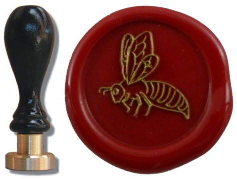 Siegelstempel Petschaft Biene 24 mm