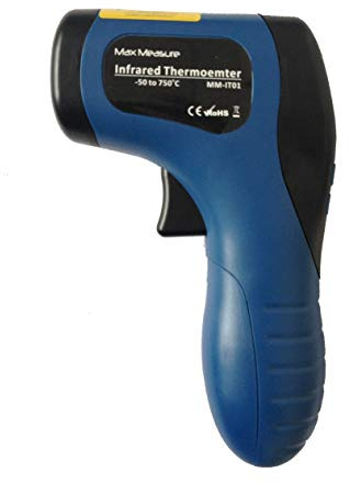 Infrared Digital Temperature Thermometer Laser Non-Contact IR Gun -50℃ to 750℃ with Room Temperature & Data Recording Function