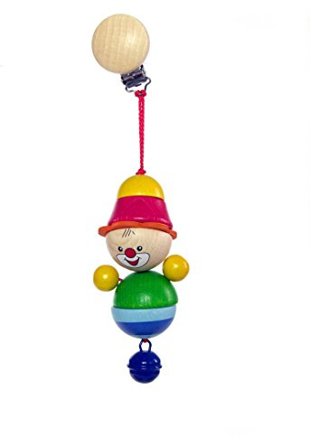 Rudolphs Schatzkiste Holzspielzeug Clipfigur Clown Felix BxLxH 60x45x210mm NEU Figur Clip Befestigung Clipse Holzfigur Kinderwagen Holzspielzeugfigur Holzgestaltung Kreativ Spielsortiment Spiele Holz Seiffen Erzgebirge