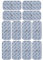 12er Set Elektroden 10x5 cm - kompatibel mit TENS-EMS Geräten von Sanitas (wie SEM 40,41) & Beurer (wie EM 40,41) Druckknopf | Wiederverwendbare Klebeelektroden-Pads | Zert. Medizinprodukt von axion