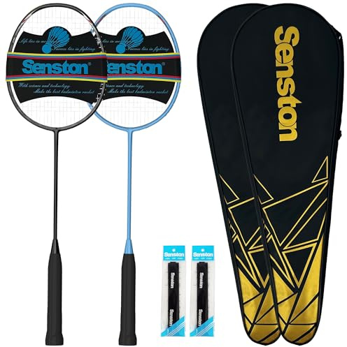 Senston N80 Carbon Fiber Badminton Racket – Lightweight High-Modulus Frame for Improved Swing Speed, Pre-Strung with Protective Cover, Ideal for Recreational Players Seeking an Upgrade