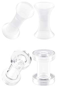 BIG GAUGES 2 Pairs Clear Silicone 8gauges 3 mm Double Flared Saddle Piercing Ear Acrylic External flesh Tunnel Stretcher Plugs BG5587