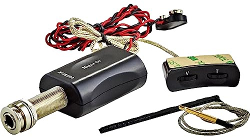 ORTEGA GUITARS Output Jack PU/Preamp - für Akustik/Nylon Saiten Gitarren und Akustik Bässe (MAGUSGO)