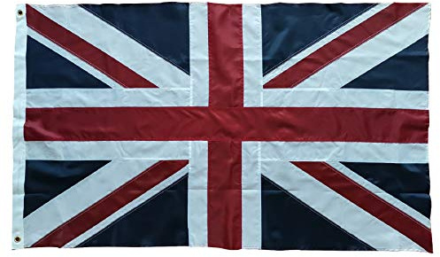 Britische Union Jack Flagge, 90 x 150 cm, 210D Oxford, strapazierfähig, aus Nylon und Messing