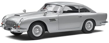 Solido S1807101 Aston Martin DB5-Silver Birch Auto in miniatura da collezione, scala 1:18 1964, argento
