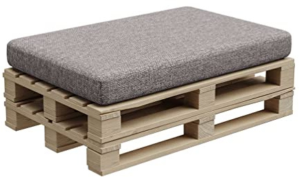 Gutekissen® Palettenkissen, Palletenpolster, Gartenkissen, Palettenauflagen, Sofa, Kissen, Polster, Auflagen Indoor Outdoor PFBG (Sitzkissen 120x80, Grau)