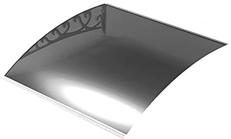 BOCbco Door Canopy Awning Shelter Canopies Front Door Canopy Awning Shelter,Over Door Canopy Porch Front Rain Cover Awning Shelter Outdoor Patio Stainless Steel + Real Glass Canopy Porch/100 * 120Cm