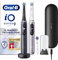 Oral-B iO Series 9 Elektrische Zahnbürste/Electric Toothbrush, Doppelpack +3 Aufsteckbürsten, 7 Putzmodi, Magnet-Technologie & 3D-Analyse, Farbdisplay, Lade-Reiseetui, Designed by Braun, Black/ Rose