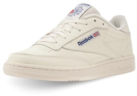Reebok Men Club C 85 Sneaker, Chalk/Chalk/Classic Cobalt, 9