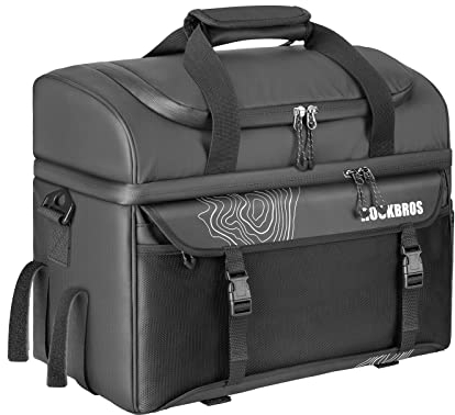 ROCKBROS Fahrrad Gepäckträgertasche 11L Kühltasche Transporttasche mit Schultergurt Doppel-Fächern Isolierte Lunch Tasche Schwarz