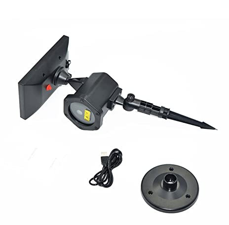 AAOTE Solar Powered Spotlight Christmas Projector Light Outdoor Landscape Garden Lawn Lamp For Halloween, Birthday, Christmas Portable Projector