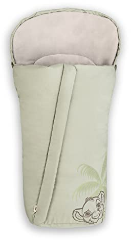 hauck Disney Simba Olive Universal Fußsack für Buggys, Kinderwagen & Fahrradanhänger, Warm mit Fleece Innenfutter, Anti-Rutsch, 2 Wege Reißverschluss, Kapuze, Waschbar & Faltbar