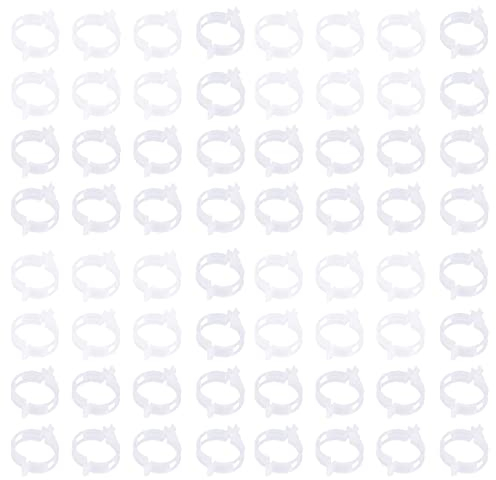 50 Stück Pflanzenclips, Pflanzenklammern Tomatenclips, Kunststoff Tomatenklammern für Kletterpflanzen, Pflanzen Clips, Blumen klammern, Für Tomaten, Rosen, Gurken und andere Rankpflanzen (Weiss)