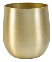 Serene Spaces Living Aluminiumvase in Messingoptik, dekorative Akzente aus Messing, Verwendung als Messing-Pflanzgefäß für Pflanzen, goldene Blumenvase für Hochzeit oder Veranstaltung, Metalltopf für