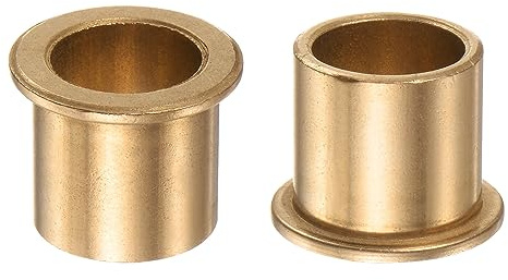 QUARKZMAN 2pz Flangia Cuscinetto Manicotto 16mm Alesaggio x 20mm OD x 20mm Lunghezza x 2mm Flangia Spessore, Bronzo Boccola Autolubrificante Boccole Manicotto per Attrezzature Industriali